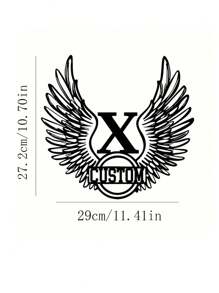 Decorazione da parete in metallo personalizzata con ali di angelo in ferro e nome in stile retrò, idea regalo perfetta per gli amanti degli angeli, decorazione per stanza, lavorazione di alta qualità, attrappasogni in metallo, logo astratto, arte moderna in metallo traforato, adatto per ufficio, casa, soggiorno, camera da letto, terrazza, cucina, giardino, negozio, caffetteria, sala da ballo, bar, decorazione in stile country, regalo per festeggiamenti, adatto per gli amanti della natura - nero - Visualizzare 15