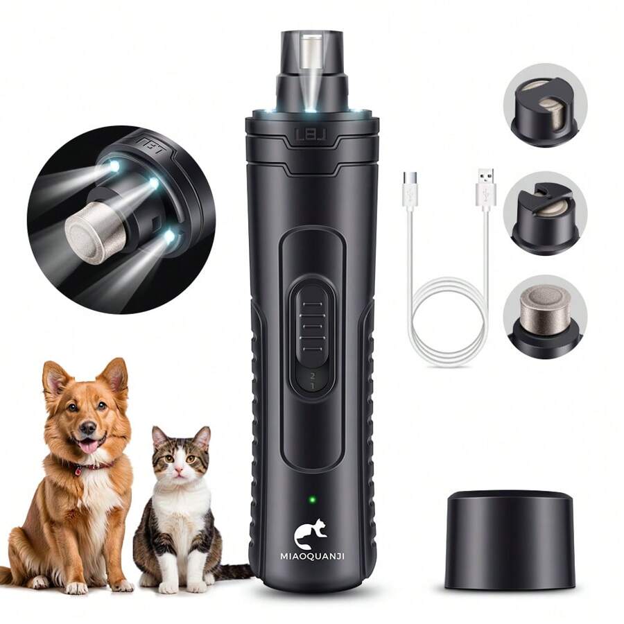 Lime à Ongles électrique Pour Chien Et Chat – Rechargeable USB, Faible Bruit – Coupe Griffes En Douceur Et Sécurité
