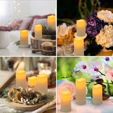 无焰蜡烛 电池供电蜡烛 婚礼装饰 LED 蜡烛 闪烁茶灯 蜡烛 烛光音乐会