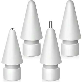 Punte di ricambio compatibili con Apple Pencil, punte in metallo misto compatibili con Apple Pencil di 2a generazione/1a gen/USB C/Pencil Pro (confezione da 4), regali per madre, famiglia, amici, compleanno, vacanze, accessori per penne