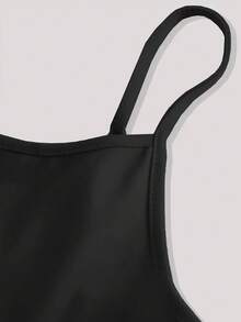 女士可调节肩带吊带背心，涤纶和弹性混纺，针织面料，轻度弹力，彩色蝴蝶结印花，舒适款式肩带 - 适合春季、夏季和秋季的休闲装