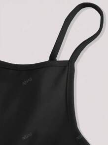 Débardeur réglable pour femmes, mélange de polyester et d'élastique, tissu tricoté, stretch léger, imprimé nœud coloré, style confortable - porter décontracté au printemps, en été et en automne