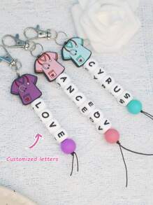 Customized Silicone Letter Beaded Keychain, Nurse Bag Charm Personalized Keyring, Fashion, Colorful, Cute, Kawaii, Y2K, Customizable, Unique, Ideal Gift For Him, Her, Boyfriend, Girlfriend, Family, Friends, Pets, Grandparents, Kids, Christmas, Winter, Fall, Holiday Treasured Personalized/Custom Keychain, Christmas Accessory,Engraved, ,Stainless,Colorful,Cute,Adorable,Funny,Kawaii,Y2K,Stylish,Unisex,Casual,Custom,Personalized,Unique,Customized,Ideal Gifts For Him,Ideal Gifts For Her,Her,Boyfriend,Girlfriend,Family,Friends,Children,School Supplies,Back To School,School Gift,For Office,For School,For Classroom,For Teacher Gifts,For University,For Colleague,For Dorm Rooms,For Teacher,For Boys And Girls,For Teenagers,Junior High School Students,Middle School Students,High School Senior High School Students,College Students,University Students,Freshman,Sophomore,Underclassmen