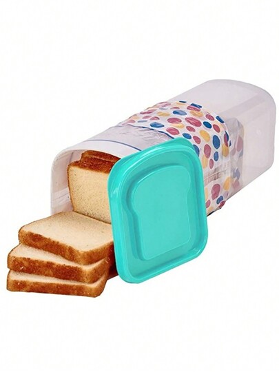 1pc Plastic Bread Box With Airtight Lid, Large Capacity Fresh Bread Storage Container For Bread, Sandwich And Cereal