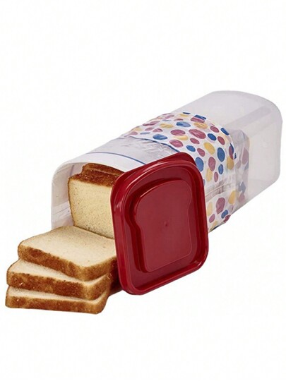 1pc Plastic Bread Box With Airtight Lid, Large Capacity Fresh Bread Storage Container For Bread, Sandwich And Cereal