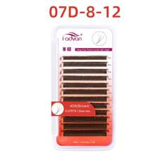 FADVAN Fadvan YY/3DW/4DW/5DW Shape Lashes 12 Rows 0.07 D/LU(M) 8-12/8-14mm Brown Colour Natural Soft Eyelash Premade Volume Fan Lashes Extension
