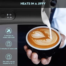 NetHong 400W 4 In 1 Hot Chocolate Maker Chocoluxe Electric Milk Steamer Frother Black UK