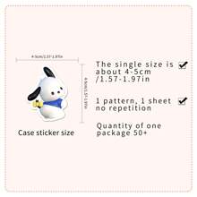 Sanrio 50pcs 3D Sanrio Cute Kuromi Cartoon Stickers, Decorative For Luggage, Phone Cases, Macaroon Gifts Birthday Graduation Room Decor Home Decor Wall Decor Bathroom Decor Bedroom Decor Room Decoration Stuff Living Room Decor House Decor Home Decor Living Room Wall Paper Personalised Stickers
