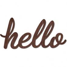 1PC Cutout Sign Family Letter Wooden Wall Arts Decor Quotes Wood Word Sculpture Signs Rustic Farmhouse For Housewarming Home Front Door Entryway Wall Decoration, Brown, 11.9 X 5.5inch