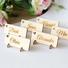 1 pieza Llavero de certificado de boda de madera - Placa de identificación de madera personalizable impresa, Accesorio de alambre de acero negro de 7 pulgadas, Portátil para bodas, San Valentín, festivales, fiestas, regalos de cumpleaños y graduación
