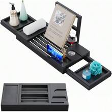 Expandable Bathroom Tray, Waterproof Tray Caddy, Perfect Bath Caddy For Home Spa, Gift For Loved Ones, Bamboo