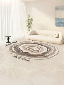 1 件树环印花毛绒浴室垫，适用于卧室、客厅、书房、餐厅和浴室，快干且易于清洁 - 彩色 - 查看 14