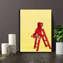 1 PC Stylish Pop Minimalist Music Poster - Frameless Canvas Wall Art Print For Bedroom, Living Room And Home Office Decor, Vintage/Modern Aesthetic Album Cover Print, Ideal Gift For Spring!