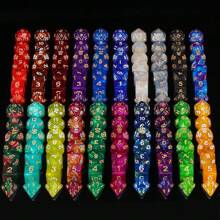 Polyhedral D & D Dice For RPG MTG -- Perfect For Role-Playing Board Games, Gray Drawstring Bags, And The Perfect Gift For Thanksgiving