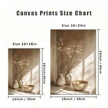 1pc Art Deco Classic Retro Floral Vase Canvas Wall Art Print, Khung tùy chọn Poster hoa trừu tượng hiện đại cho trang trí văn phòng tại nhà, trang trí phòng khách, trang trí phòng ngủ, trang trí lớp học, trang trí phòng ăn, chống thấm nước trong nhà theo chiều dọc, trang trí phòng thẩm mỹ, nghệ thuật treo tường có khung - Nhiều màu - Xem 5