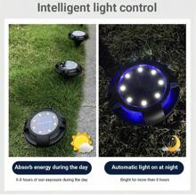 4 pièces Lumière solaire LED décorative pour escalier, lumière d'atmosphère imperméable, convient pour escalier extérieur, jardin, villa, passage