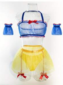 Women's Role-Play Sexy Lingerie Set - Stay Comfy And Chic In Our Yellow See-Through Suit - Màu vàng - Xem 4