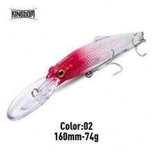 KINGDOM Kingdom Floating Minnow 50g 74g 145mm 160mm Artificial Jerkbaits Sea Fishing Lure Long Casting Swimbait Fishing Hard Baits Seabass