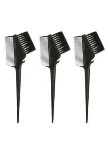Blending Hair Teasing Comb Mixing Bowl Set Hair Color Set Salon Hair Coloring Tool Hair Color Kits Dishes Suite Boutique Bowl Cover Plastic Dye Hair Tool Set(Black)