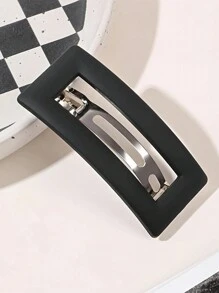 1 pezzo, accessorio per capelli a molla quadrato vuoto, semplice, carino, elegante, casual per code di cavallo, raccolti, frangia, adatto all'uso quotidiano, fermagli per capelli, barrette per capelli