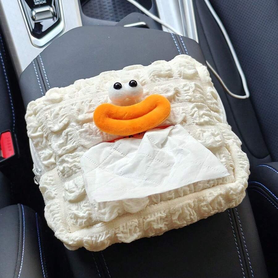 1pc Cute Car Paper Napkin Tissue Box Holder, Hanging Tissue Dispenser