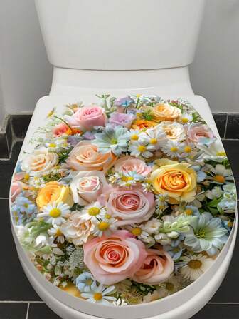 1 st heminredning fräsch och enkel stil blommig toalettklistermärke, blommig väggdekor för sovrum och vardagsrum, mångsidig för bröllop, nyår, alla hjärtans dag, påsk, Thanksgiving (storlek: 13,77*15,74 tum) Rumsinredning Badrumsinredning Sovrumsinredning Rumsdekorationssaker Vardagsrumsinredning Husinredning Heminredning Vardagsrumstapetklistermärken Personliga klistermärken