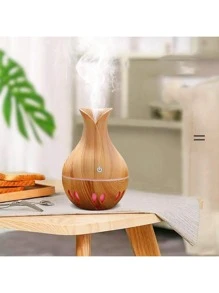 Defuser Air Aroma 500ml Essential Oil Diffuser USB Ultrasonic Humidifier With Wood Grain 7 Color LED Light Humidifier For Home And Office Diffuser Humidifier Alcatraz Essences Ultrasonic Aromatherapy Led - Maroon - View 3