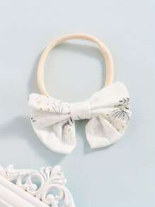 Floral Print Sleeveless Jumpsuit for Baby Girls with Elasticated Bust and Adjustable Straps, Plus Bow Headband - Blanco - Ver 5