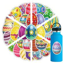 50 Sheets Easter Egg Graffiti Stickers, Exquisite And Fashionable Personalized Decorative Stickers, Waterproof Stickers For Suitcases, Diy Decorative Stickers For Laptops, Guitars, Water Bottles, Motorcycles