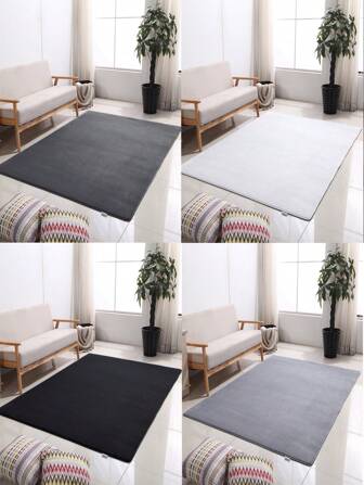 1pc Soft & Warm Living Room Carpet, Absorbent Anti-Slip Home Floor Rug, Cozy Short Plush Mat For Living Room, Bedroom, Kitchen. Home Decor, Suitable For All Seasons