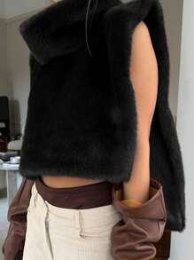 Budhaul Fantasty Fall Winter New Fur Tank Top Vest Coats For Women