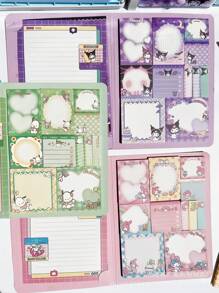 Sanrio 330pcs/Pack Sanrio Kuromi Ins-Style Memo Pad Sticky Notes Combination, Kitty Adhesive Tabs, Index Stickers, Student Gift, Back To School Essentials