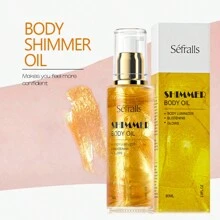 Sefralls Aceite Luminoso para el Cuerpo 80ml Pack de 3, Aceite Luminoso para Rostro y Cuerpo, Hidratante e Iluminador, Cosméticos Fragancia duradera, le da a tu piel una sensación de lujo.