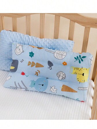 1 件婴儿枕头适合 1 岁及以上，双面豆形设计，柔软亲肤，午睡时舒适健康，也可用于卧室爱情情人节