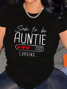 Soon To Be Aunt 2025 Loading Auntie To Be 2025 Auntie 2025 T-Shirt