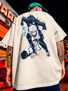 Oversized Streetwear Blue Lock Nagi Manshine City Anime T-Shirt REF 7075 VEST NERD - Màu Khaki - Xem 5