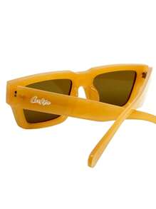 Vintage Retro Rectangular Sunglasses With Uv400 - Vintage - Apricot - View 4