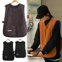 1 pezzo Grembiule impermeabile e antimacchia di stile gilet, in nylon traspirante con maniche, grembiule antisuciume multi-uso per bar/caffetteria