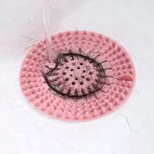 1pc/2pcs/3pcs/4pcs Silicone Shower Drain Hair Catcher, Anti-Clog Sink Strainer, Deodorizing Drain Filter, Kitchen Sink Hair Stopper, Prevent Sewer Clogs