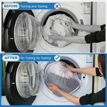 Estilo3 Bolsas De Malla Para Lavar A MáQuina, Bolsas De Malla Jumbo Para Ropa Delicada, Ropa De Cama, Juguetes Con Cierre De CordóN Resistente (3 XXL, 71.12 X 66.04 Cm)VersióN Mejorada - delicados 5 piezas - Ver 3