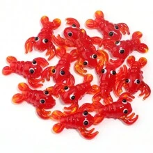 2 件或 10 件/包，动物世界釉珠，时尚多彩可爱卡通珠子，蝴蝶、鲸鱼、蜜蜂、螃蟹、青蛙、龙虾、昆虫，适用于 DIY 手链、项链、耳环、珠宝、手机吊饰、钥匙链 - 彩色 - 查看 12