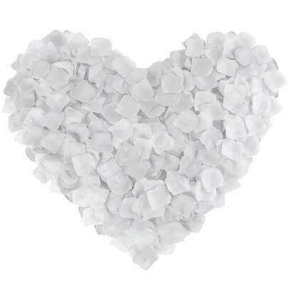 2000pcs Artificial Silk Rose Petals Decor, White Rose Petals, Suitable For Wedding Party Decoration, Gift Box Filler, Romantic Rose, Proposal Rose Petals, White Gift, Birthday, Graduation Ceremony, Party Decoration, Bachelorette Party, Summer Beach, Back To School, Stationery, Room Decor