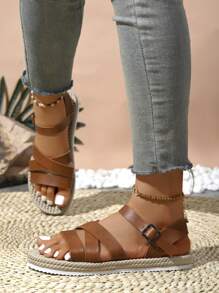 Handmade Women's Fashion Comfortable Non-Slip Soft Open Toe Flat Sandals, Summer