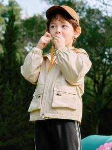 Balabala Kids' Protective Jacket, Color-Block Spring Coat