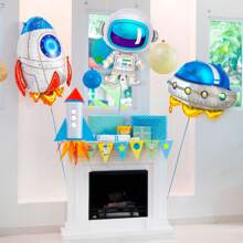 5PCS/12PCS Space Balloons, Outer Space Cartoon Balloons Astronaut Rocket Balloon, Space Themed Party Decorations For Planets Space Birthday Party Decorations And Balloon Decorations, Suitable For Anniversary Celebrations, Coming Of Age Ceremonies, Bachelor Parties, Graduation Ceremonies - General Holidays - Multicolor - View 12