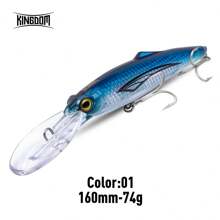 KINGDOM Kingdom Floating Minnow 50g 74g 145mm 160mm Artificial Jerkbaits Sea Fishing Lure Long Casting Swimbait Fishing Hard Baits Seabass