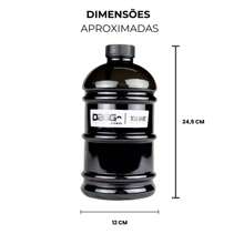 2 Liters Gallon Water Bottle Squeeze Gym Bodybuilding Training Anti-Leak Handle Personalized - màu đen - Xem 3