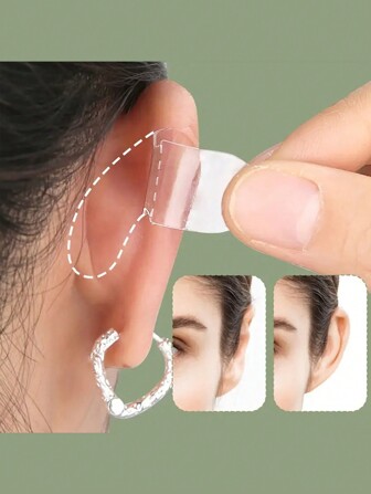 60片装隐形耳贴，低过敏性支撑贴，适用于角色扮演和脸型塑形 - 男女通用透明垂直矫正贴，隐形低过敏性硅胶耳贴 - 透明防下垂耳贴，适用于角色扮演、角色扮演游戏和派对，无异味支撑贴，用于塑造面部轮廓，化妆，价格实惠，房间装饰，梳妆台，旅行，卧室，化妆配件，价格实惠，圣诞礼物，化妆品，化妆工具，便宜货，礼物，女士礼物，圣诞礼物