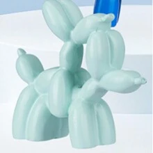 1pc Creative Funny Balloon Dog Sculpture, Modern Art Crouching Balloon Dog Animal Decoration Statue - For Indoor Living Room Farmhouse Bedroom Office Cabinet Shelf Wardrobe Decoration Best Gift