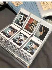 1 pieza Álbum de fotos portátil de 300/240/84 páginas, álbum de gran capacidad todo en uno para fotos instantáneas de 3 pulgadas, serie de tarjetas de famosos, carpeta coleccionista y portafolios de tarjetas de visita, estilo minimalista y práctico para almacenar fotos, tarjetas, sellos, boletos. Útil para la vuelta al colegio y como material escolar